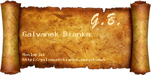 Galvanek Bianka névjegykártya